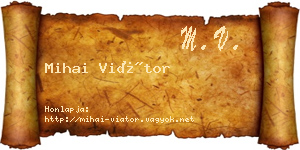 Mihai Viátor névjegykártya